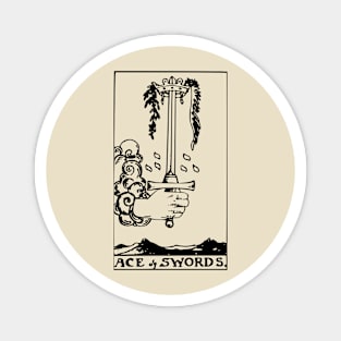 tarot of ace and swords Magnet